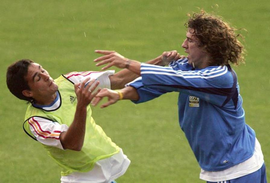 La rissa in allenamento con Vicente durante il Mondiale in Germania del 2006. Ansa
